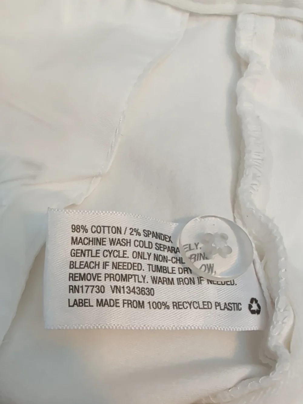 Prologue White Wide-Leg Cropped Chinos with Front Patch Pockets - Size 12 - Picture 7 of 7